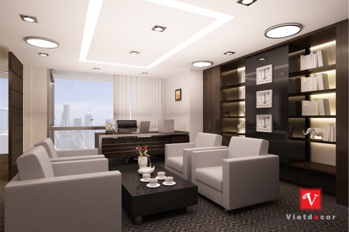 Thiết kế thi công nội thất văn phòng hiện đại tòa nhà LOTTE
